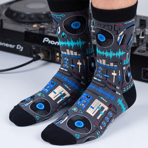 DJ Mixing Beats Middle Tube Socks - Personalized Gift For Music Lovers 03NATA230926