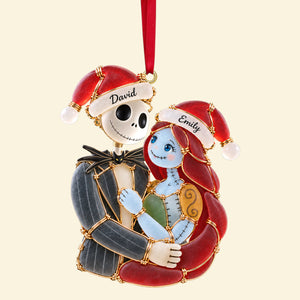 Love To Bone Sea Glass Effect Ornament, Personalized Gifts For Couple 05qhtn151026