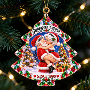 Naughty Old Santa Couples Acrylic Ornament - Personalized Christmas Gifts For Couples 09tydt091026