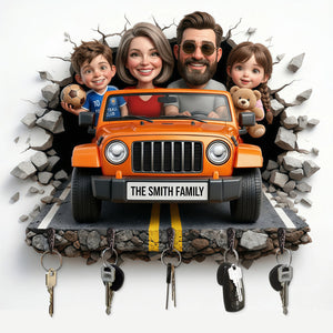 Driving Roadway Acrylic Key Hanger - Custom Photo Gifts For Family Key Hanger 03TYTN300326