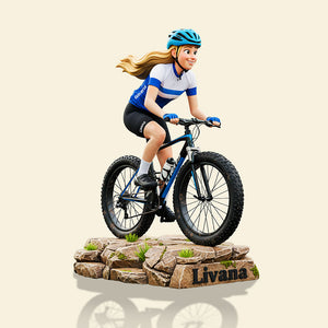 Teenager Riding Bicycle Plaque - Custom Photo Gifts For Bicycle Lovers 02pata290825