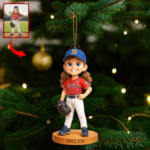 Baseball Kid Acrylic Ornament - Custom Photo Gifts For Baseball Lovers 01pgqn280825 - Ornament - GoDuckee