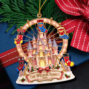Christmas Castle Family Ornament - Personalized Gift For Family 03naqn200826