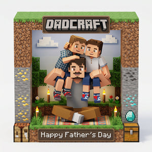 Pixel Dad Acrylic Plaque - Personalized Custom Photo Gift For Dad 02NATN160426