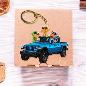 Happy Ducks Keychain - Personalized Gifts For Off-road Lovers 02qhqn281224
