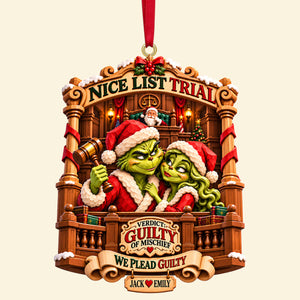 Couple Nice List Trial Christmas Ornament - Personalized Gifts For Couple 08hatn121026