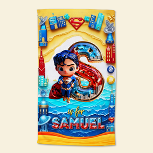 Personalized Gifts For Kids Beach Towel, Boy Style 05TGPU180725