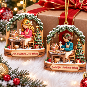Baking Girl Christmas Ornament - Personalized Gifts For Baking Lovers 03pgqn151026