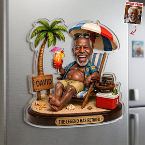 Retirement Legend Anti-Collision Acrylic Fridge Magnet Personalized Gifts For Beach Lovers 02TYDT190626