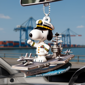 Fluffy Sidekick Car Ornament - Personalized Gifts For Veteran 02HULU160725