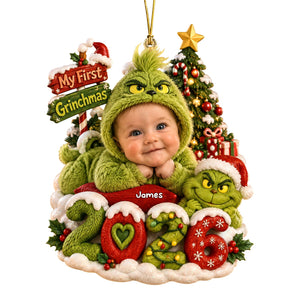 My First Christmas Baby Face 2026 Ornament - Custom Photo Gifts For Christmas Ornament 01PAQN180926