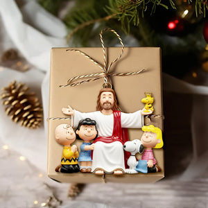 Surround By Jesus Christ Gentle Arms Acrylic Ornament - Personalized Gifts For Christians 06QHLU211025