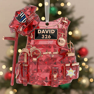 Police Vest Christmas Ornament - Personalized Gifts For Police Officer 04qhqn101025