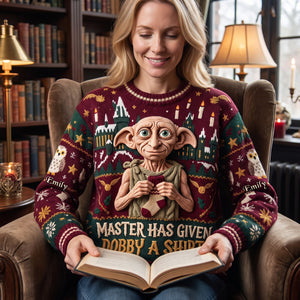 Festive Mascot Knitted Ugly Sweater - Personalized Gifts For Christmas 03NAQN140826