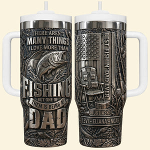 Bold Fishing Dad 40oz Tumbler With Handle, Personalized Gifts For Fishing Dad 05qhtn280426