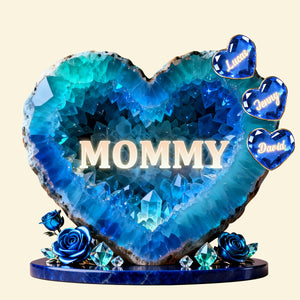 Mommy Heart Acrylic Plaque - Personalized Gifts For Mom 02hytn050226