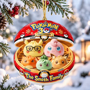 Cute Dumpling Family Christmas Ornament - Personalized Gifts For Family 04OHQN250926