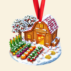 Farmhouse Christmas Ornament Personalized Gifts For Farmers 04NADT110825