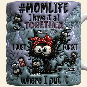 Silly Black Cat Mom Coffee Mug - Personalized Mother's Day Gifts 03qhdt130426
