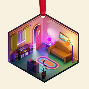 Personalized Gifts For Movie Lover Christmas Ornament Isometric Room 01todt201124 - Ornament - GoDuckee
