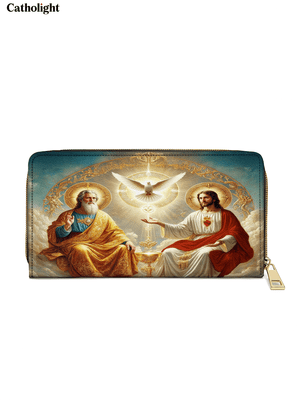 Catholight Trinity Divine The Holy Grace - Leather Wallet Purse