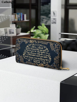 Catholight Everlasting Life Leather Wallet Purse