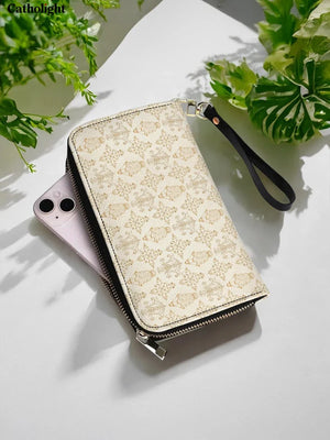 Catholight The Ave Maria Pattern Leather Wallet Purse