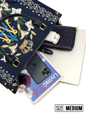 Catholight Crown Of Grace Leather Bag
