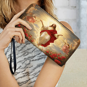 Glorious Ascension Christ Rising in Majesty - Leather Wallet Purse 06acxn020425