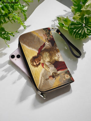Catholight Guardian of Light Leather Wallet Purse