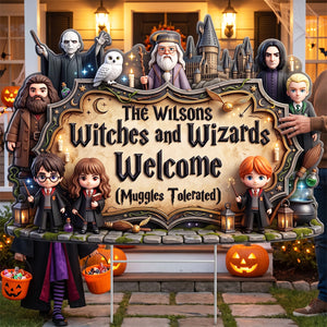 Enchanted Halloween Plastic Yard Sign - Personalized Gifts For Family 09nadt040826