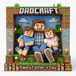 Pixel Dad Acrylic Plaque - Personalized Custom Photo Gift For Dad 02NATN160426
