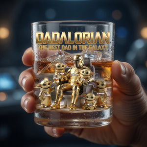 Legendary Space Dad Round Glass - Personalized Gifts For Dads 01PGLU300426
