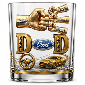 Muscle Car Dad Round Glass - Personalized Gift For Dads 03NATN220526