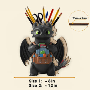Mythical Creature Wooden Pen Holder – Personalized Gifts For Fantasy Fans 01tgqn290725
