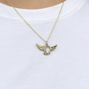Personalized Name Necklace - Angel Wing Charm 35-Homacus