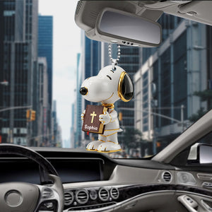 Puppy Cross Car Ornament – Personalized Gifts For Christians 01naqn120725