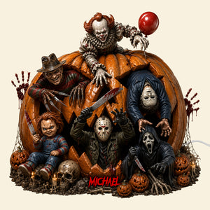 Scary Villain Acrylic Light Box - Personalized Gifts For Horror Lovers 05nadt300726