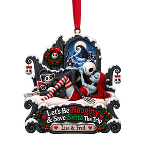 Gothic Naughty Christmas Ornament - Personalized Gifts For Couple 06ohlu170926