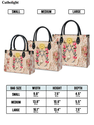 Catholight Roses of the Rosary Leather Bag