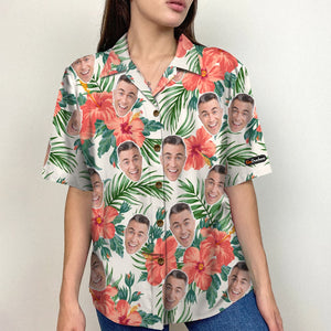 Custom Hawaiian Shirt and Beach Shorts, Gift For Him, Laughing Man - Hawaiian Shirts - GoDuckee