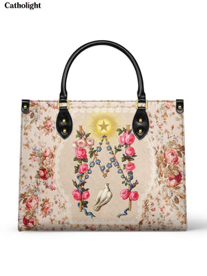Catholight Roses of the Rosary Leather Bag