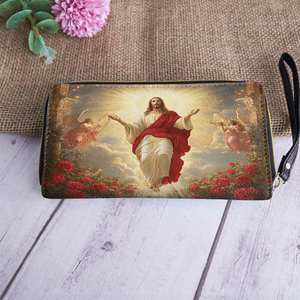 Glorious Ascension Christ Rising in Majesty - Leather Wallet Purse 06acxn020425