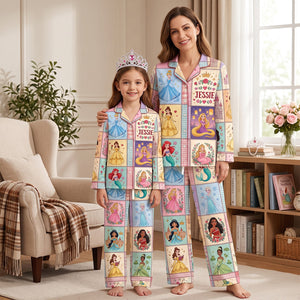 Childhood Princess Button Up Pajama Set - Personalized Gift For Kid 05NATN270826