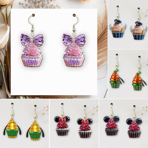 Cute Cupcakes Earrings - Personalized Gifts For Cartoon Lovers 01TGDT080725-Homacus