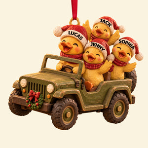Ducking Fun Squad Ornament, Personalized Gifts For Off-road Lovers 04QHTN101026