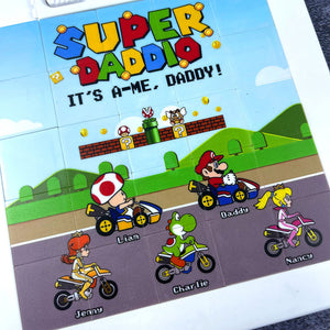 Super Dad Sliding Puzzle - Personalized Gifts For Dad 042nati050425-Homacus