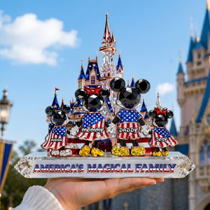 Proud American Family Acrylic Plaque – Personalized Gift For Family 07ohlu090626