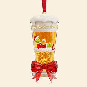 Personalized Funny Gifts For Drinking Lovers Christmas Ornament Merry Drunk - I'm Christmas 04pgtn071025