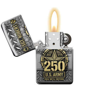 Military 250th Anniversary Flame Lighter, Personalized Gifts For Veteran 02qhtn300725